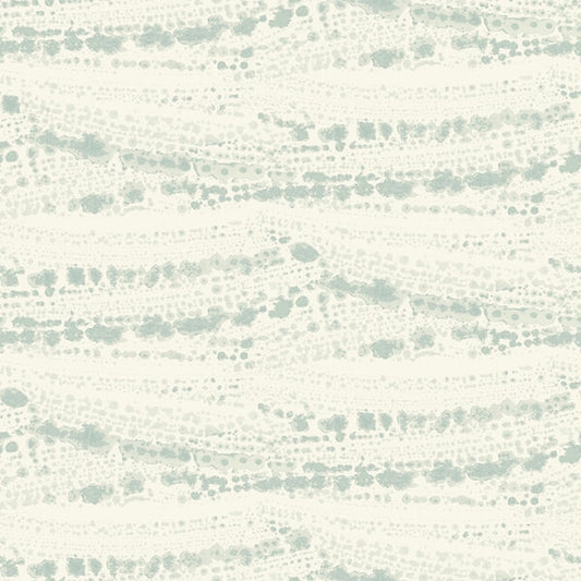 Rannell Aqua Abstract Scallop Wallpaper