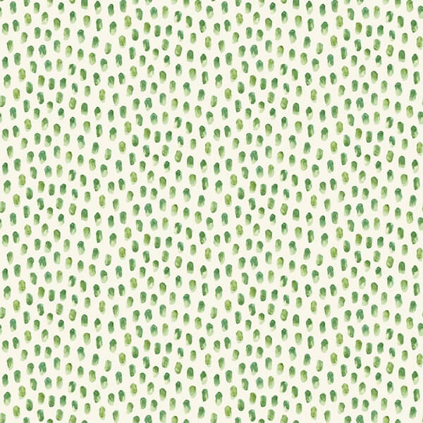Sand Drips Green Painted Dots Wallpaper