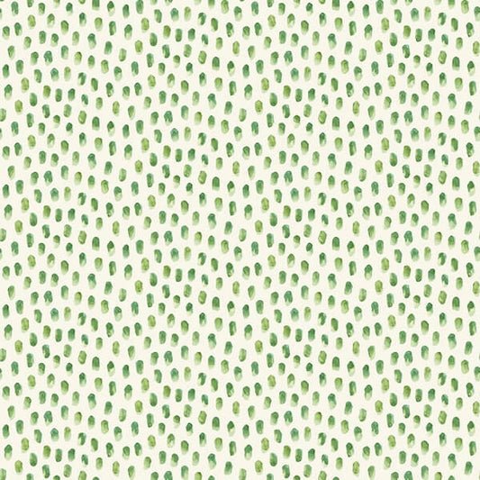 Sand Drips Green Painted Dots Wallpaper