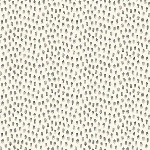 Sand Drips Dark Grey Painted Dots Wallpaper