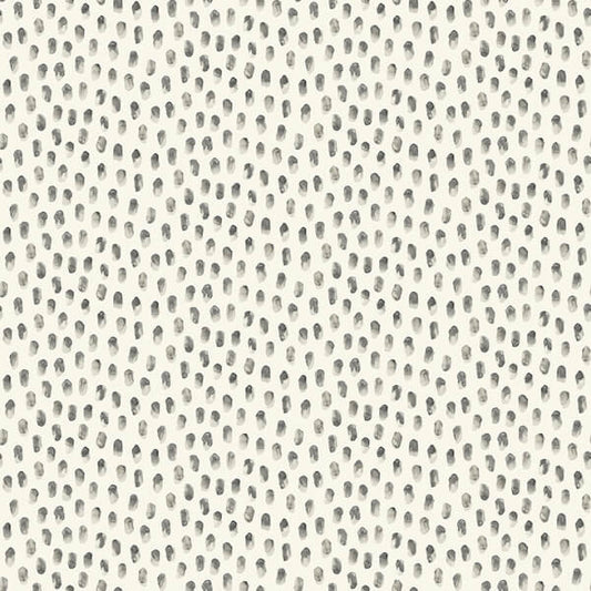 Sand Drips Dark Grey Painted Dots Wallpaper