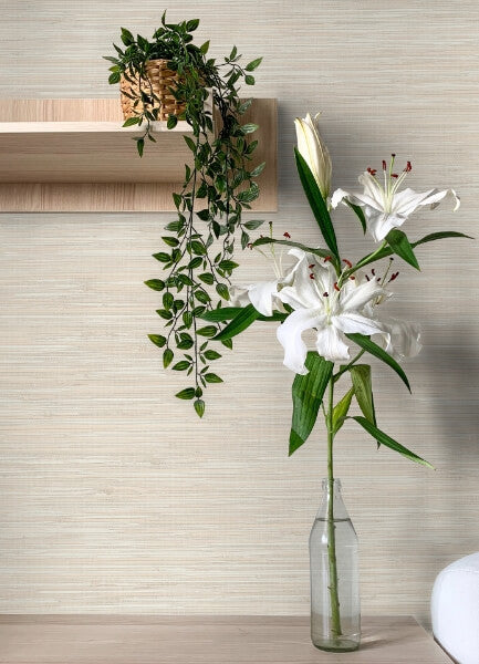 Grassweave Peach Imitation Grasscloth Wallpaper