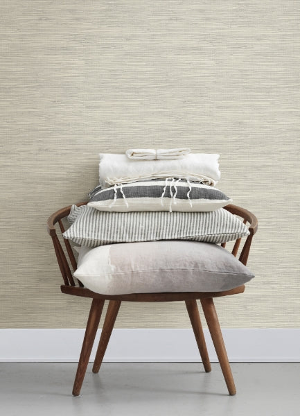 Grassweave Light Grey Imitation Grasscloth Wallpaper