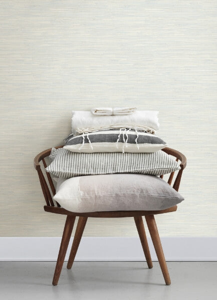 Grassweave Light Blue Imitation Grasscloth Wallpaper