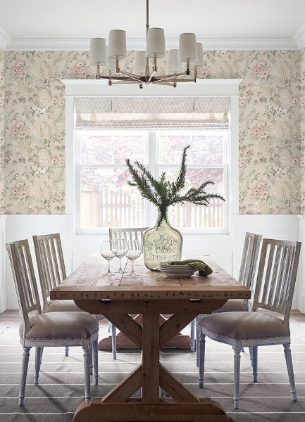 Frederique Blush Bloom Wallpaper