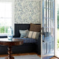 Frederique Blue Floral Wallpaper