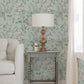 Frederique Mint Floral Wallpaper