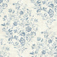 Isidore Blue Scroll Wallpaper