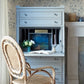 Isidore Blue Scroll Wallpaper