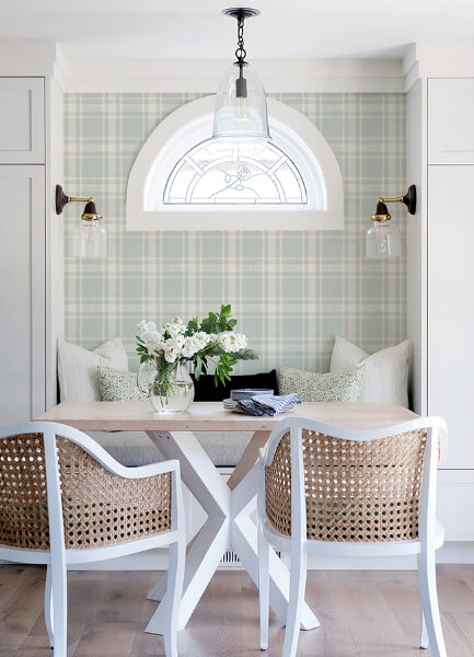 Antoine Light Blue Flannel Wallpaper
