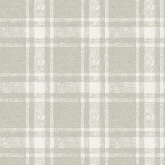 Antoine Taupe Flannel Wallpaper