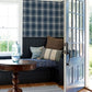 Antoine Dark Blue Flannel Wallpaper