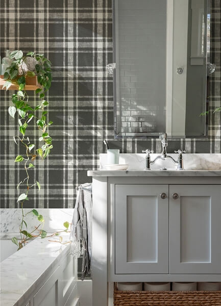 Antoine Charcoal Flannel Wallpaper