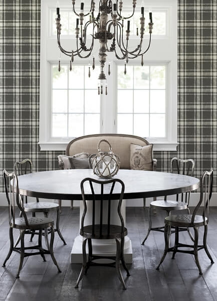 Antoine Charcoal Flannel Wallpaper