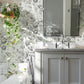 Manon Charcoal Rose Stitch Wallpaper