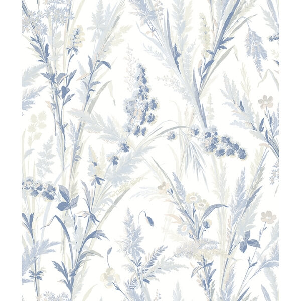 Hillaire Navy Meadow Wallpaper