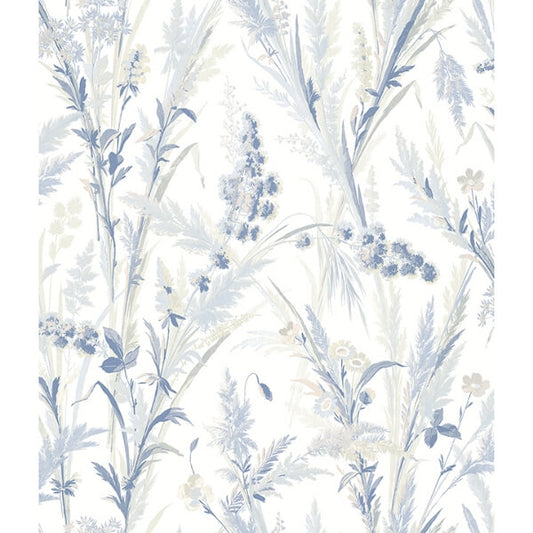 Hillaire Navy Meadow Wallpaper
