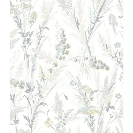 Hillaire Light Blue Meadow Wallpaper