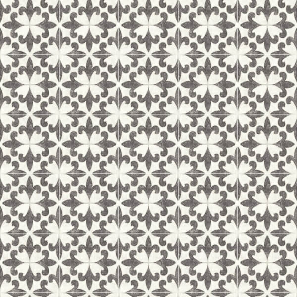 Remy Black Fleur Tile Wallpaper