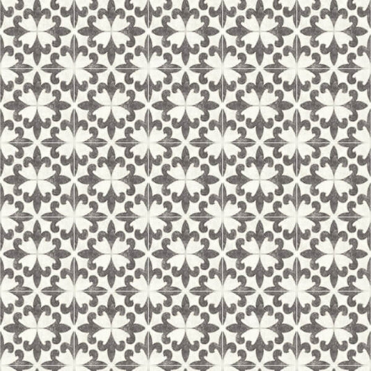 Remy Black Fleur Tile Wallpaper