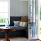 Remy Blue Fleur Tile Wallpaper