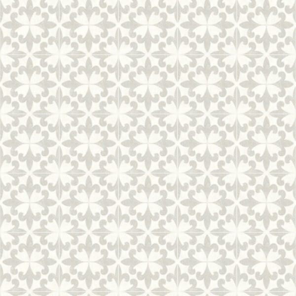 Remy Light Grey Fleur Tile Wallpaper