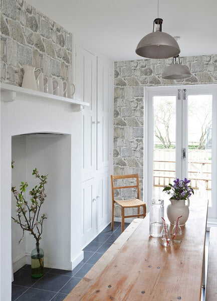 Axelle Light Grey Stone Wallpaper