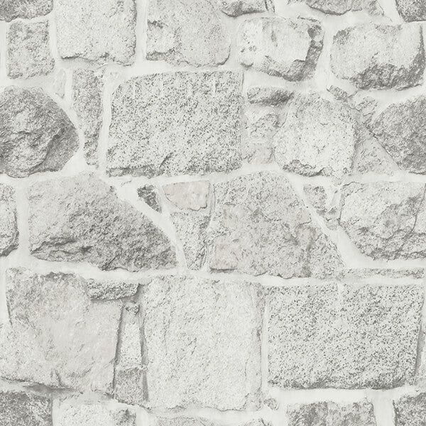 Axelle White Stone Wallpaper
