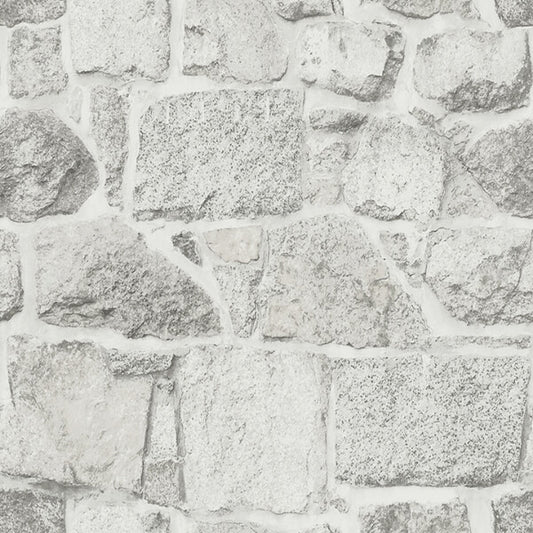 Axelle White Stone Wallpaper