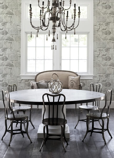 Axelle White Stone Wallpaper