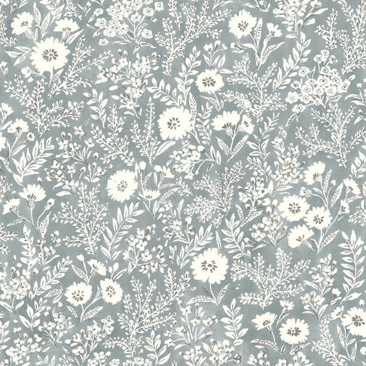 Agathon Blue Floral Wallpaper