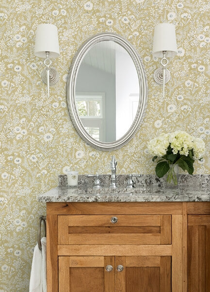 Agathon Wheat Floral Wallpaper