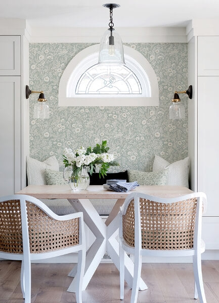 Agathon Seafoam Floral Wallpaper