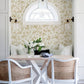 Nightingale Wheat Floral Trail Wallpaper