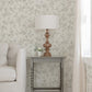 Nightingale Taupe Floral Trail Wallpaper