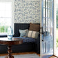 Nightingale Navy Floral Trail Wallpaper