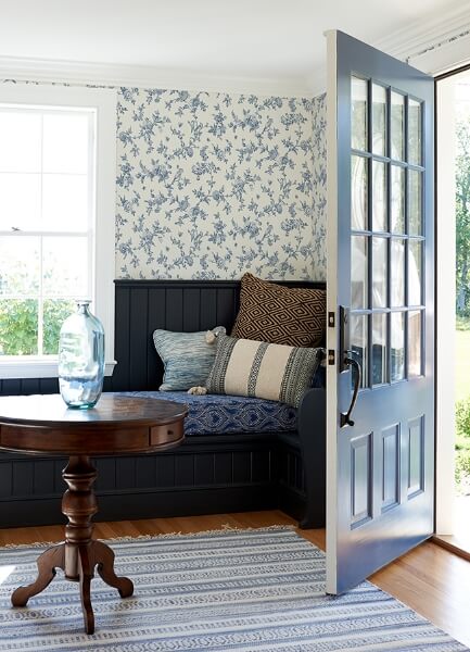 Nightingale Navy Floral Trail Wallpaper