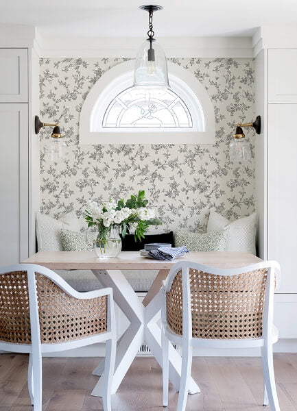 Nightingale Charcoal Floral Trail Wallpaper
