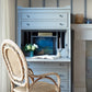 Linette Navy Fabric Stripe Wallpaper