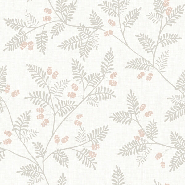 Ardell Taupe Botanical Wallpaper