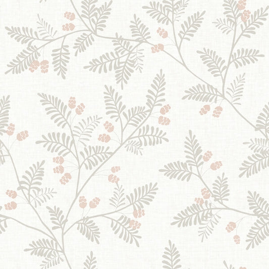 Ardell Taupe Botanical Wallpaper