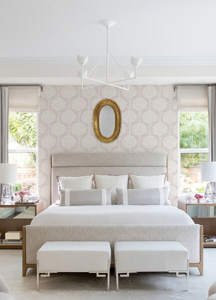 Zaria Lavender Topiary Wallpaper