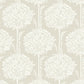 Zaria Taupe Topiary Wallpaper