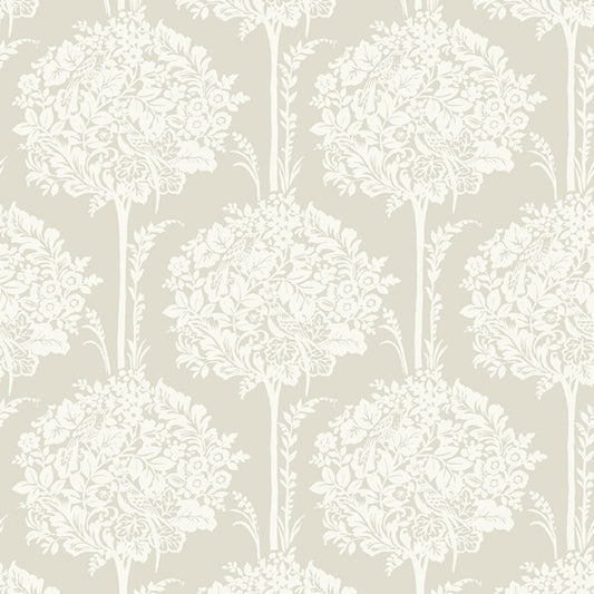Zaria Taupe Topiary Wallpaper