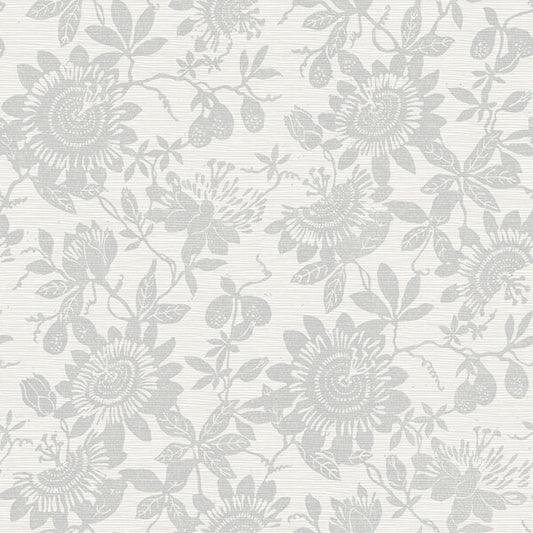 Helen Light Grey Floral Trail Wallpaper