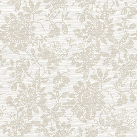 Helen Taupe Floral Trail Wallpaper