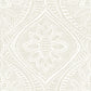 Scout Light Grey Floral Ogee Wallpaper