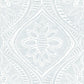 Scout Light Blue Floral Ogee Wallpaper