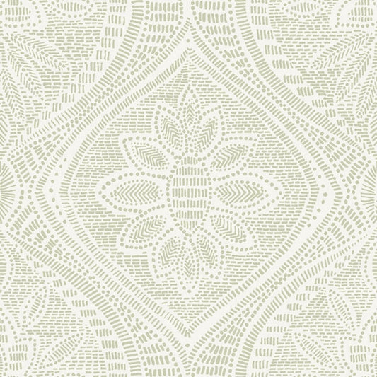 Scout Moss Floral Ogee Wallpaper
