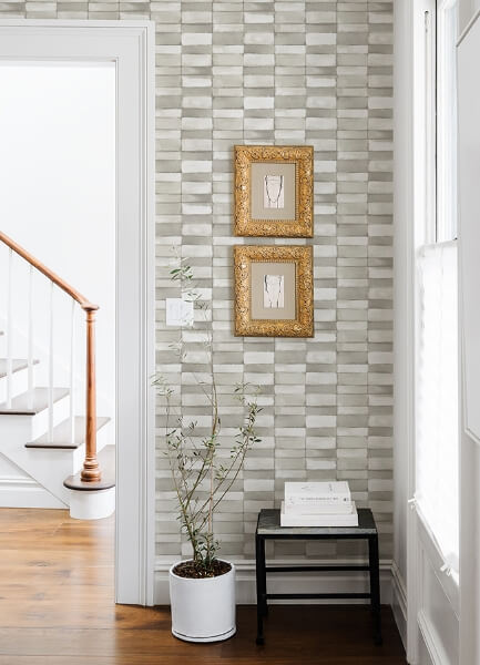 Braden Silver Tile Wallpaper